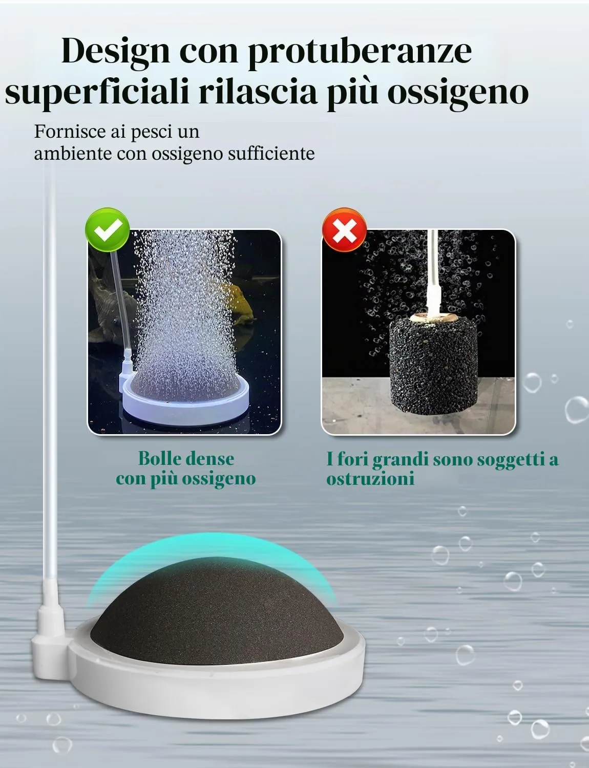 Boxtech Pietra Aria Acquario 50 mm Nano a Bolle Sottili